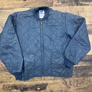 Horace Small Apparel Co Men's Quilted Bomber Liner Navy Blue Workwear Size XL